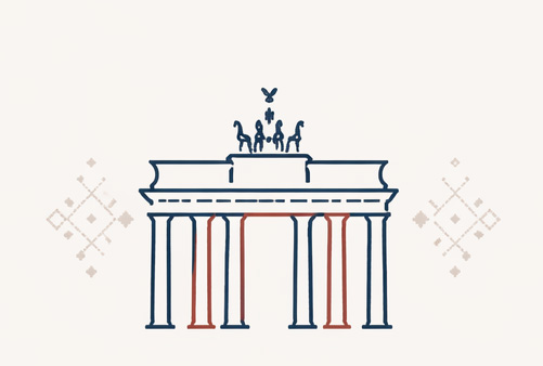 Ilustracja symbolizująca język niemiecki
